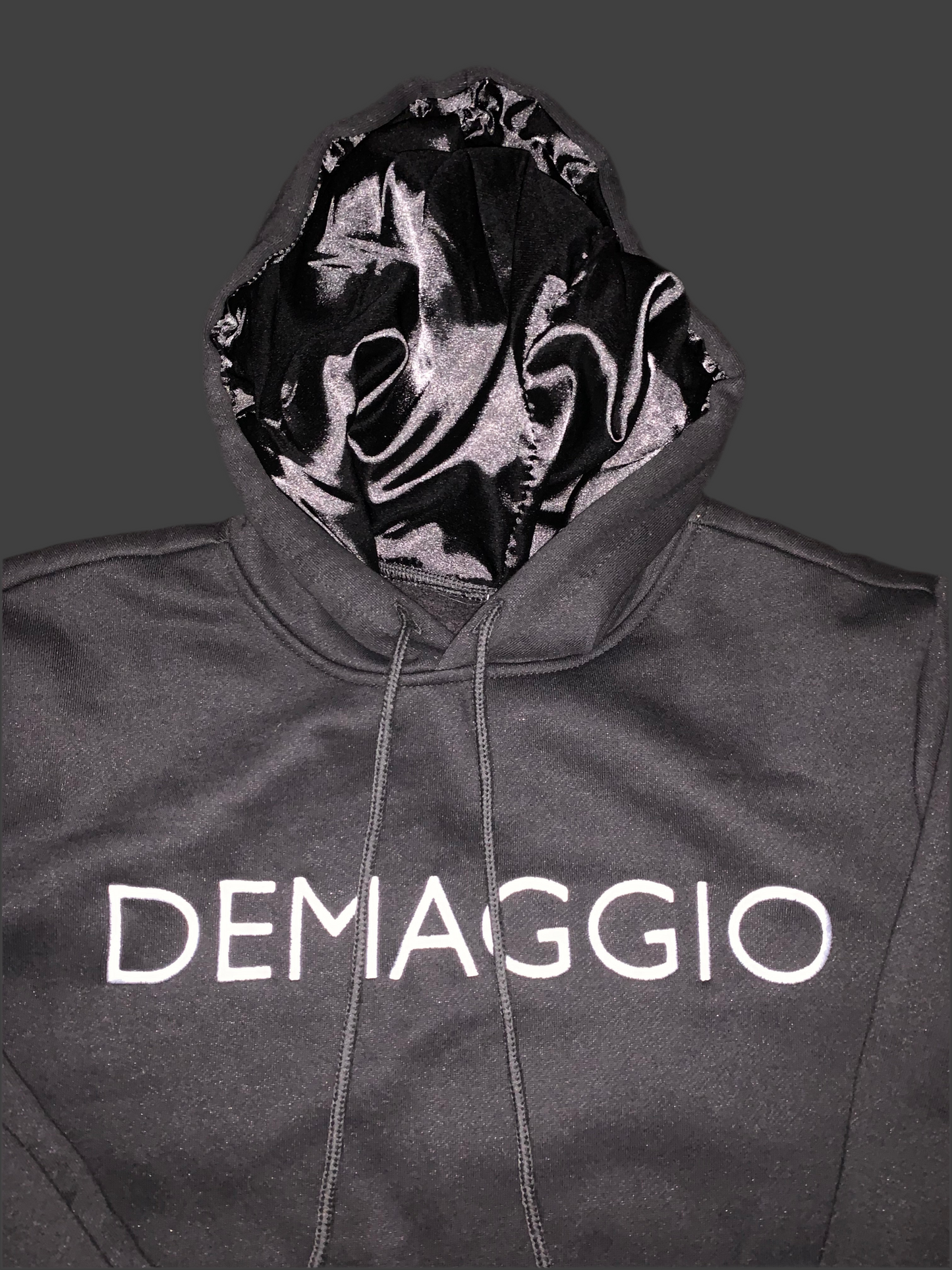 Demaggio Satin Hoodie - Black