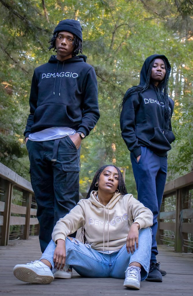 Demaggio Satin Hoodie - Black